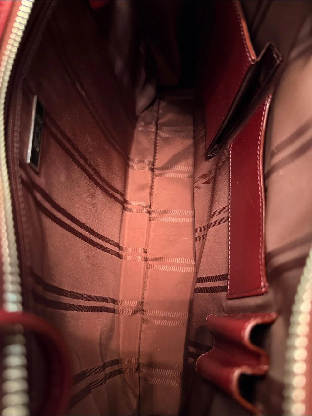 TUMI Vintage Napa Leather Executive Laptop Tote Burgandy Bordeaux Business Bag